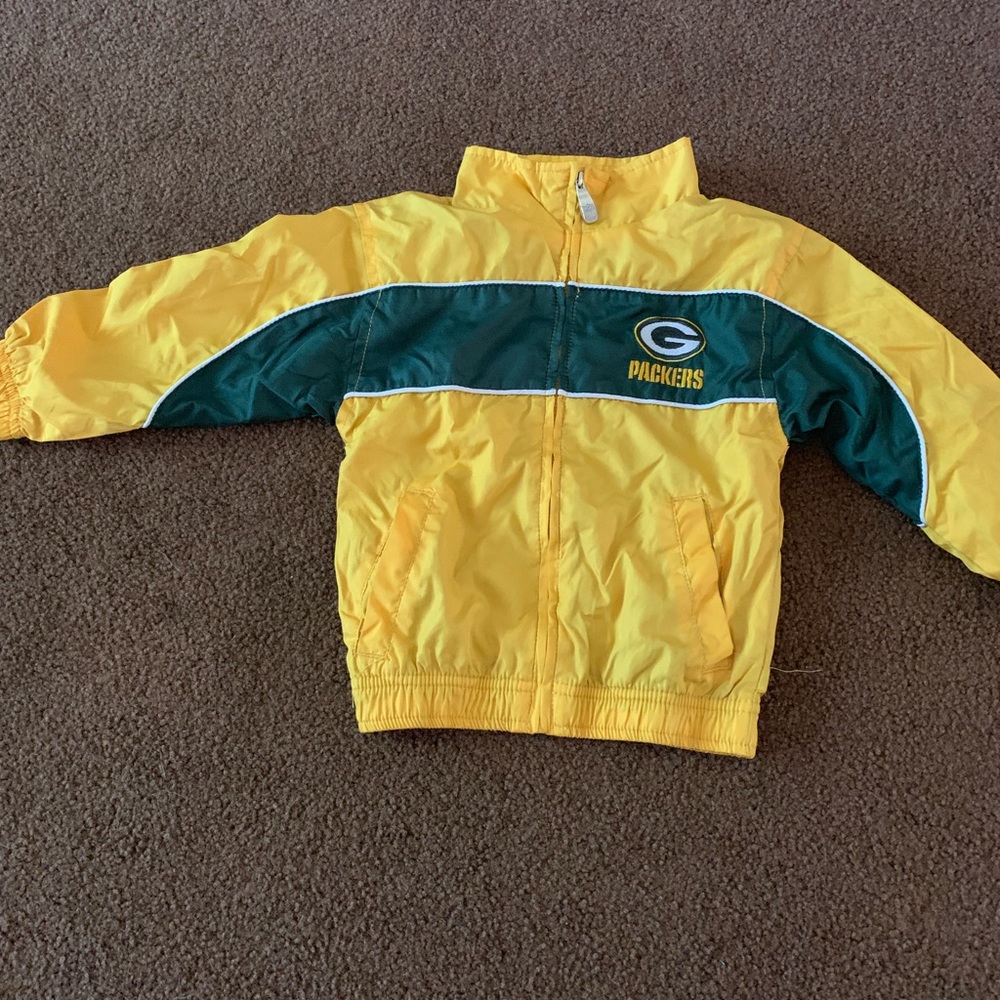 3T  kids Green Bay packers zip up Windbreaker